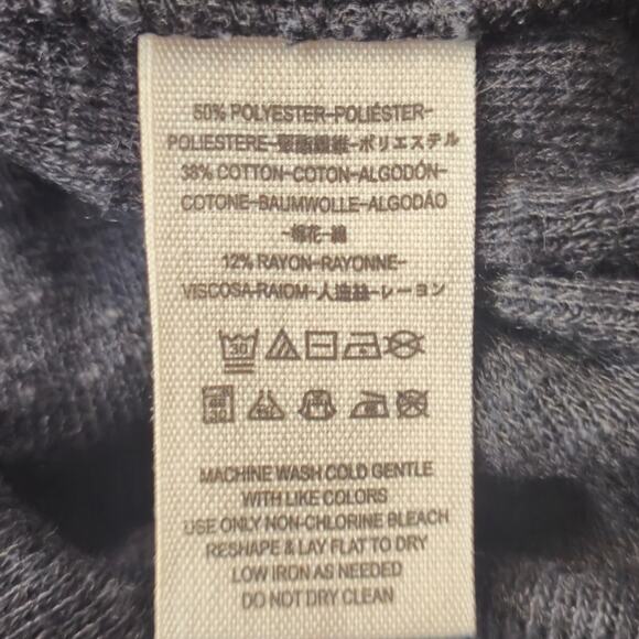 Free People We The Free Split Back Turtleneck Sweater Grey Size Small - Picture 6 of 7